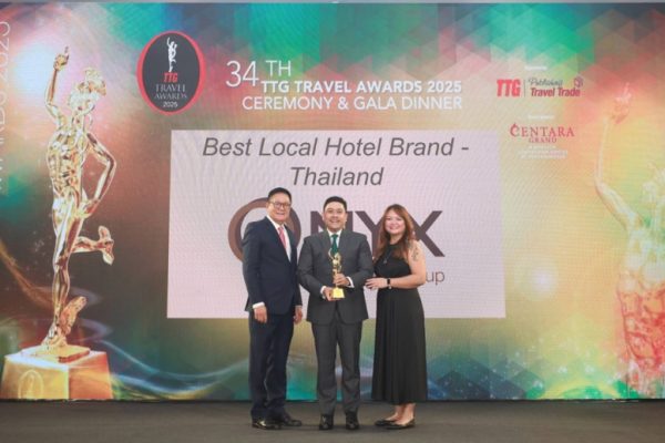 “ออนิกซ์ ฮอสพิทาลิตี้ กรุ๊ป” ยืนหนึ่งในใจลูกค้าและพันธมิตร คว้ารางวัล “Best Local Hotel Brand – Thailand” จากTTG Travel Awards ครั้งที่ 34 ตอกย้ำความเป็นผู้นำในฐานะผู้ให้บริการธุรกิจ โรงแรม รีสอร์ต เซอร์วิส อพาร์ตเมนต์ และที่พักอาศัยระดับหรูในระดับสากล